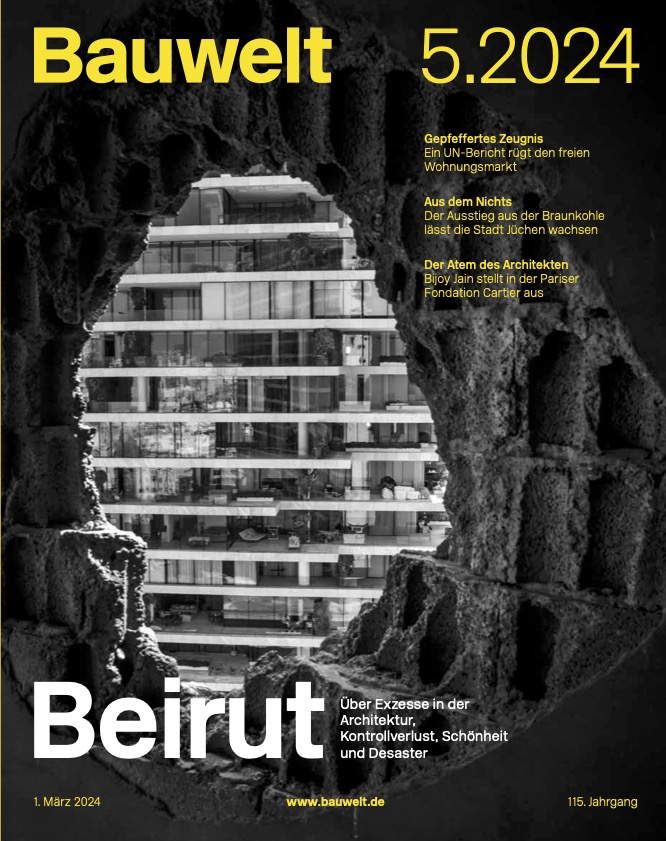 Titelbild Bauwelt Magazin Beirut 2024